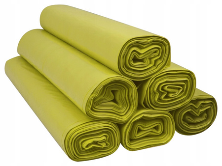 WORKI NA ŚMIECI 120L - 25SZT żółte LDPE
