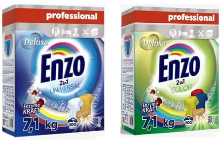 Deluxe ENZO 2w1 Universal proszek do prania tkanin jasnych i kolorowych 7,1kg