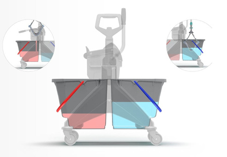 TTS NICKITA 2x15L wózek sprzątający zestaw dwuwiaderkowy