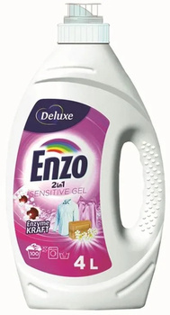 Deluxe ENZO 2w1 SENSITIVE GEL żel do prania tkanin z delikatną formułą 4L - 100 PRAŃ