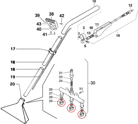 Santoemma Korpus nakrętka dyszy natryskowej