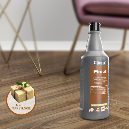 CLINEX FLORAL MYDŁO MARSYLSKIE 1L uniwersalny płyn do mycia podłóg