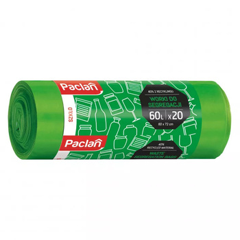 PACLAN WORKI DO SEGREGACJI 60L worki zielone do segregacji szkła