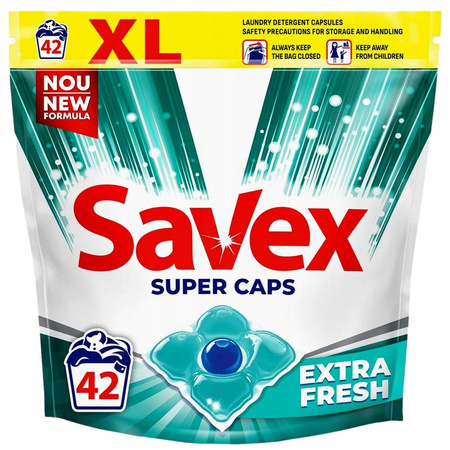 SAVEX SUPER CAPS EXTRA FRESH 42SZT. kapsułki do prania