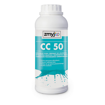 ZMYJTO CC 50 DO USUWANIA WYKWITÓW SOLNYCH, WAPIENNYCH, ZABRUDZEŃ CEMENTOWYCH 1L