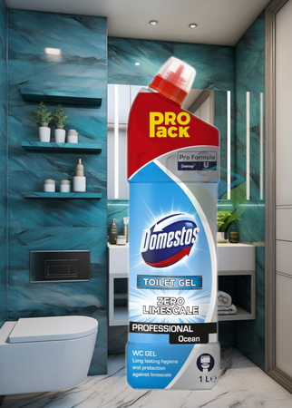 DOMESTOS PF TOILET GEL OCEAN 1L środek do czyszczenia WC