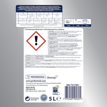 CIF PF WASHROOM 5L do mycia łazienek