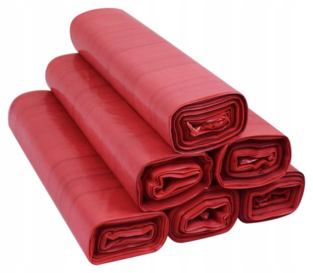 WORKI NA ŚMIECI 120L - 25SZT czerwone LDPE