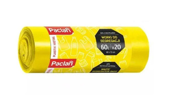 PACLAN WORKI DO SEGREGACJI 60L worki żółte na plastik i metal