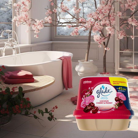 GLADE WIŚNIA I PIWONIA 180G zapachowy żel do łazienki