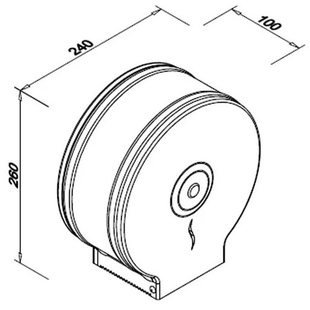 FANECO DOZOWNIK HIT STALOWY pojemnik na papier toaletowy w roli mini JUMBO