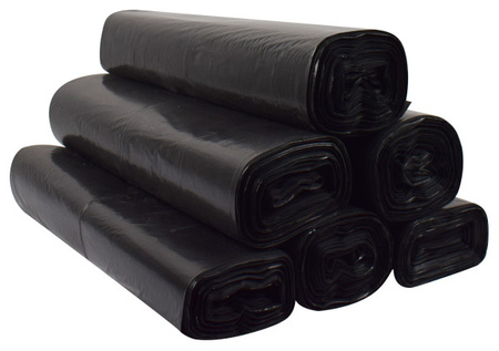 WORKI NA ŚMIECI 160L - 10SZT czarne LDPE