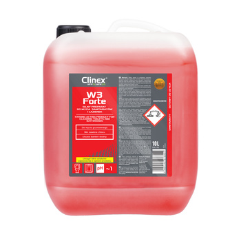 CLINEX W3 FORTE 10L silny preparat do mycia sanitariatów i łazienek