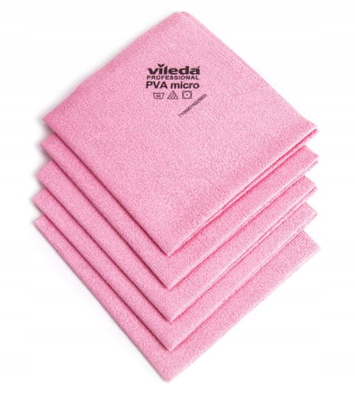 VILEDA Professional Ścierka PVA micro chłonna różowa- 5szt, MENU \ Sprzęt  ręczny \ Ścierki, gąbki, ręczniki