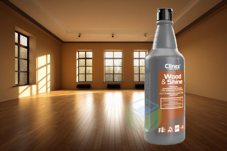 CLINEX WOOD&SHINE 1L emulsja samonabłyszczająca i pielęgnująca do podłóg