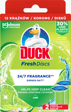 DUCK FRESH DISCS LIME ZAPAS 2SZT. żelowy krążek do toalety