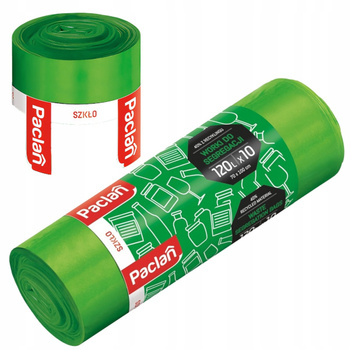 PACLAN WORKI DO SEGREGACJI 120L worki zielone do segregacji szkła