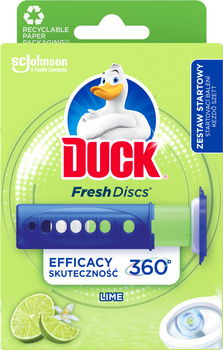 DUCK FRESH DISCS LIME ZESTAW START żelowy krążek do toalety