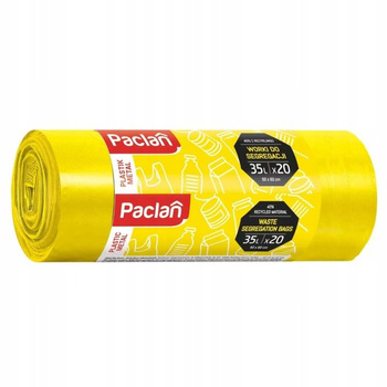 PACLAN WORKI DO SEGREGACJI 35L worki żółte na plastik i metal