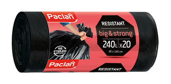 PACLAN BIG & STRONG 240L grube, budowlane worki na śmieci