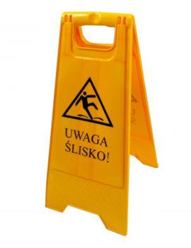 POTYKACZ TABLICA OSTRZEGAWCZA 'UWAGA ŚLISKO'