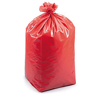 WORKI NA ŚMIECI 60L - 50SZT czerwone LDPE