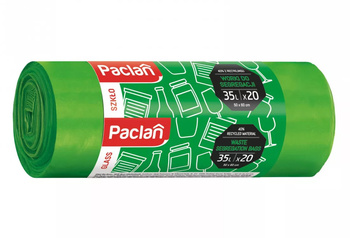 PACLAN WORKI DO SEGREGACJI 35L worki zielone do segregacji szkła